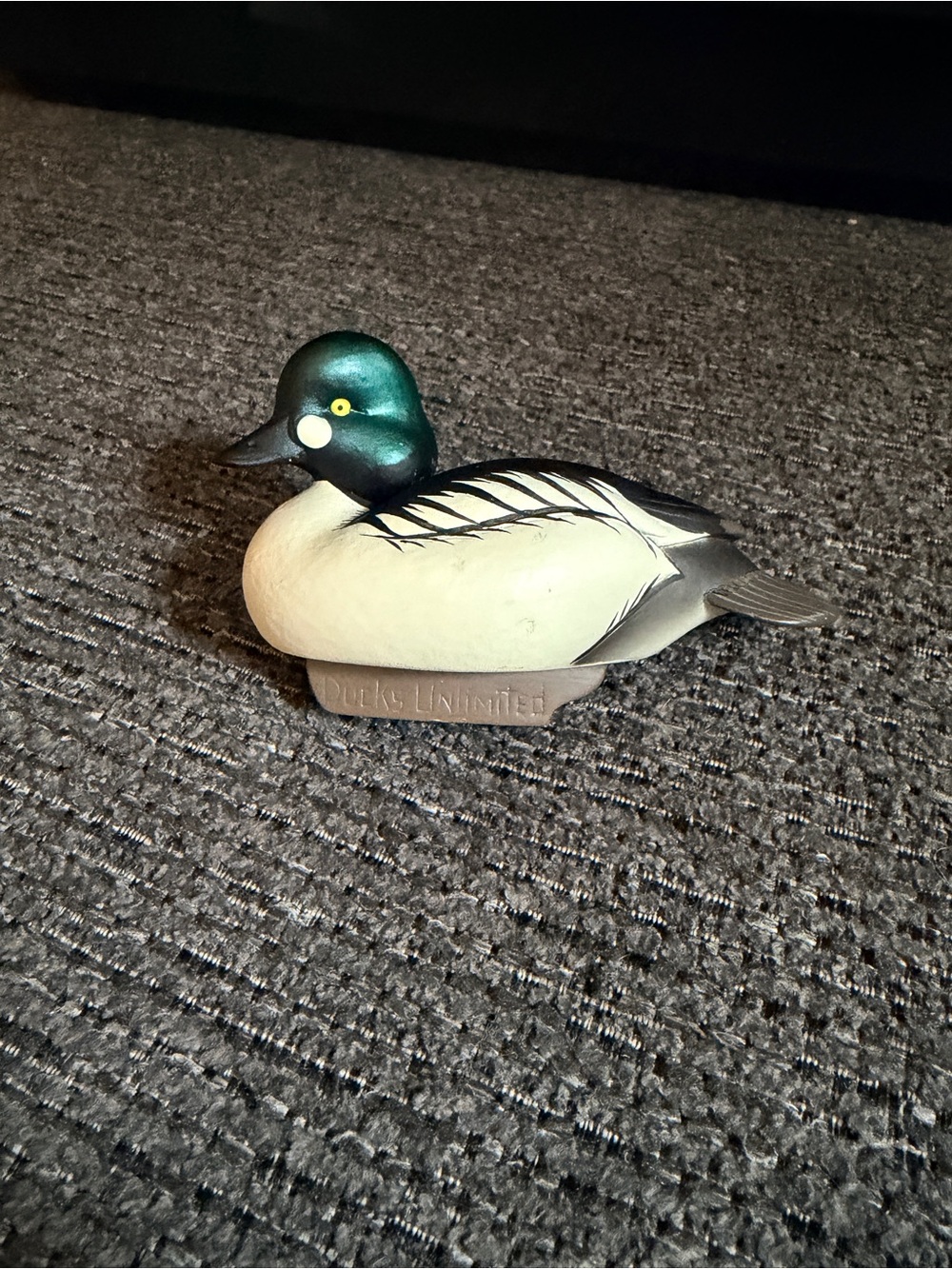 Ducks Unlimited Jett Brunet Goldeneye Miniature Duck Decoy 2010